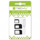 Adattatore Scheda SIM (4 in 1) nano-SIM, Micro-SIM e SIM - TECHly Cod. I-SIM-3