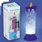 Candela natalizia glitterata 3 LED 8.5x25cm Grundig